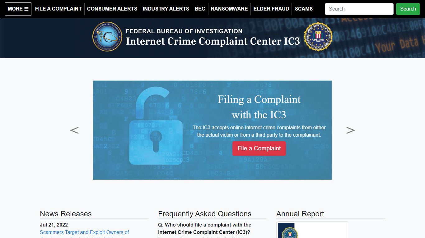 Internet Crime Complaint Center(IC3) | Home Page